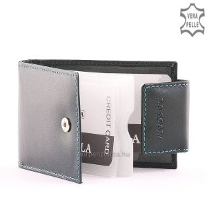 Minőségi bőrből készült fekvő tipusú La Scala márkás, exkluzív bőr kártyatartó, hozzá illő, stílusos díszdobozos kivitelben.