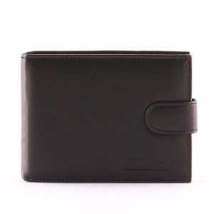 Minőségi, igazi bőrből készült férfi bőr pénztárca elegáns fekete színben az S. Belmonte-től. Átkapcsoló füllel zárható biztonságos modell.