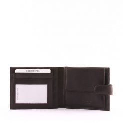 Minőségi valódi bőrből készült, a klasszikus vonalat képviselő fekete színű bőr férfi pénztárca mely S. Belmonte márkás modellünk.