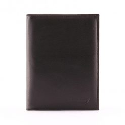 Minőségi kivitelben készült álló kivitelű irattartó bőr pénztárca fekete színben. Ennek a pénztárcának az anyaga puha tapintású nappa bőr.