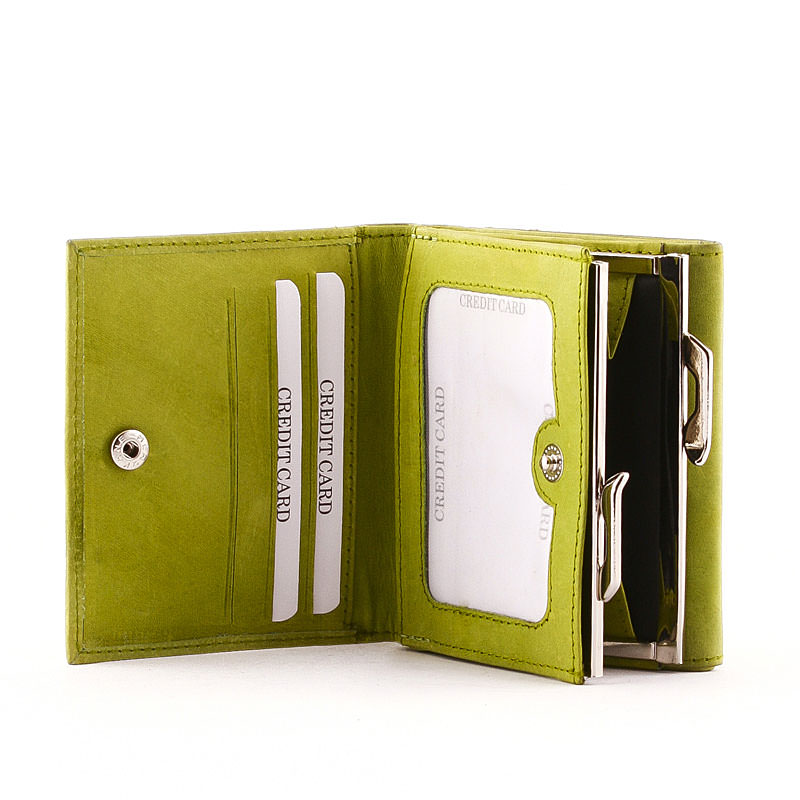 S-Belmonte-noi-keretes-penztarca-MF11302-v-zold-3 Minőségi bőrből készült Sylvia Belmonte kisméretű női bőr pénztárca, praktikus kialakítással és egyedi igazán nőies dizájnnal.