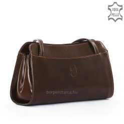 Minőségi bőrből készült Sylvia Belmonte márkás, kis méretű női bőr táska, igazán kellemes barna színű külsővel. Megbízható kivitelben!