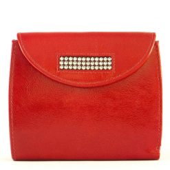 Ez a valódi bőr női pénztárca piros színben készült, kívül magas minőségű fényes felülettel, mely felső kategóriás luxus modellünk.