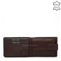 Kiváló, minőségi valódi bőrből készült LA SCALA fém logós elegáns férfi bőr pénztárca, amelyet nagyon magas gyártási minőség jellemez.