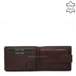 Kiváló, minőségi valódi bőrből készült LA SCALA fém logós elegáns férfi bőr pénztárca, amelyet nagyon magas gyártási minőség jellemez.