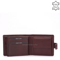 Kiváló minőségű, valódi bőr LA SCALA elegáns fém logós férfi bőr pénztárca, amelyet nagyon minőségi precíz gyártás jellemez.