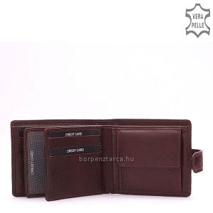 Kiváló minőségű, valódi bőr LA SCALA elegáns fém logós férfi bőr pénztárca, amelyet nagyon minőségi precíz gyártás jellemez.