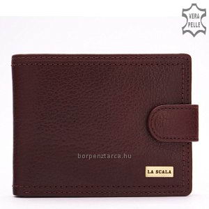 Minőségi, tartós valódi bőrből készült, elegáns LA SCALA fém logós férfi bőr pénztárca, amelyet nagyon magas gyártási minőség jellemez. 