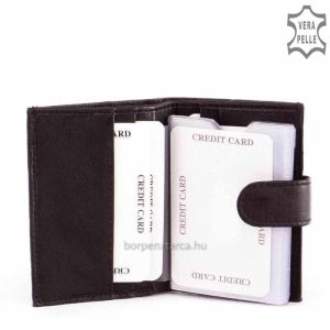 Akár a bőr pénztárca modellek, a kártyatartóhoz is puha nappa bőrt használtunk, mely női kártyatartó divatos színekben kapható.