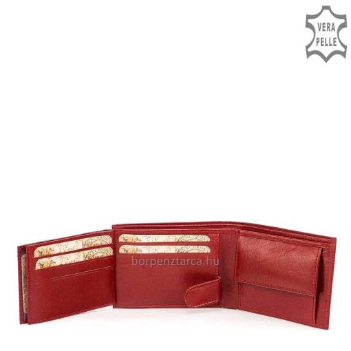 Piros színű, minőségi női bőr pénztárca típusunk a Synchrony termékcsalád tagjai, valódi bőrből készültek ezek a kis méretű pénztárcáink is.