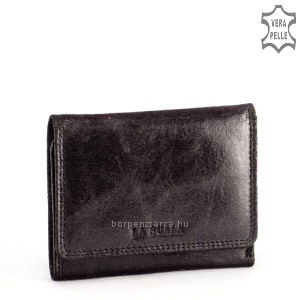 Kétféle valódi bőr felhasználásával készült, kényelmes hordozhatóságot biztosító praktikus kis méretű LA SCALA bőr női pénztárca.