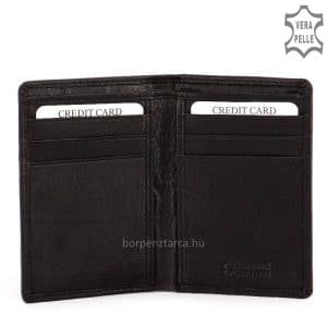 Álló kivitelű, puha nappa bőrből készült bőr kártyatartó LA SCALA márkás praktikus méretű termékünk. Nézze meg kínálatunkat!