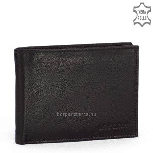 Kellemes tapintású, klasszikus La Scala márkás fekete színű férfi bőr pénztárca, mely valódi minőségi nappa bőrből készült. Gyári garanciával