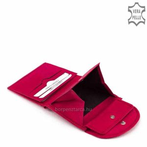 Valódi bőrből készült, kis méretű és praktikus kialakítású LA SCALA bőr női pénztárca, nagyon szép nőies élénk színválasztékkal.