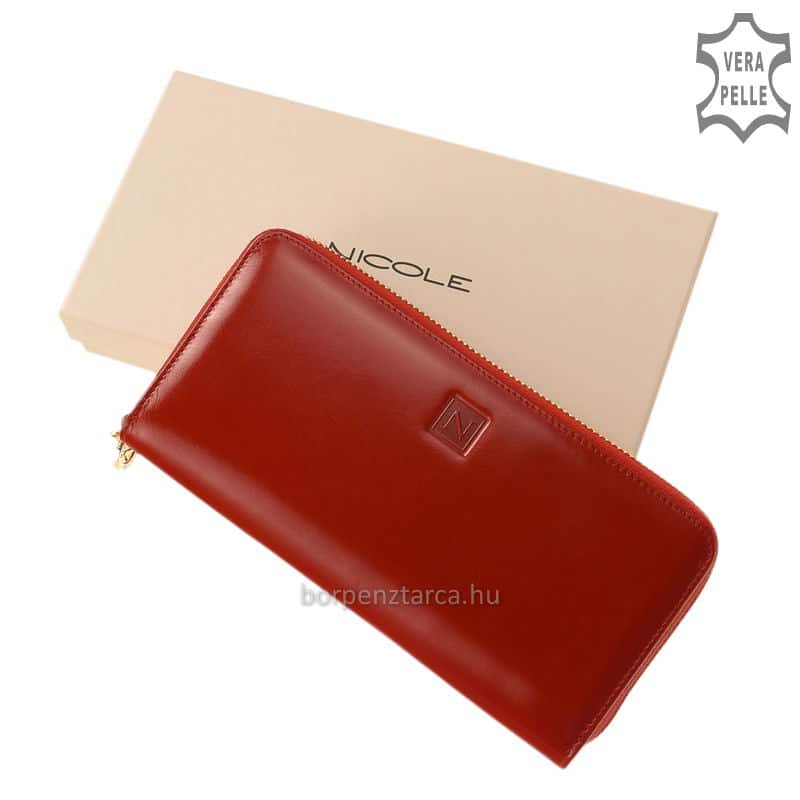 Selyemfenyu-Nicole-noi-penztarca-77006-light-red-04 női bőr pénztárca