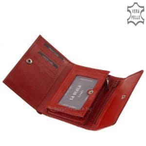 Praktikus női divat pénztárca, patentos fedelén LA SCALA felirattal, bőre kiváló minőségű valódi marha bőr. Kézbe illő modell.