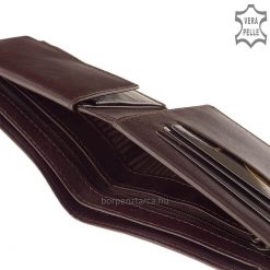 VESTER LUXURY elegáns márkajelű, különleges férfi bőr pénztárca minőségi bőrből igényes munkával legyártva dekoratív varrással díszítve.