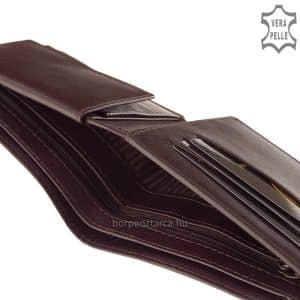 VESTER LUXURY elegáns márkajelű, különleges férfi bőr pénztárca minőségi bőrből igényes munkával legyártva dekoratív varrással díszítve.