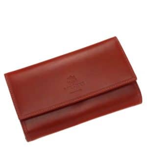 Elegáns kivitelű, nagy méretű női bőr pénztárca minőségi bőrből színvonalas munkával elkészítve, fedelében dekoratív márkajelzéssel.