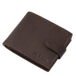 Valódi minőségi bőrből készült klasszikus megjelenésű férfi bőr pénztárca külső patentos átkapcsolóval fekete és barna színben gyártva.