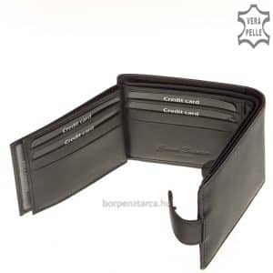 Dekoratív CORVO BIANCO LUXURY márkajelzésű, kisméretű klasszikus és elegáns megjelenésű férfi pénztárca minőségi bőr felhasználásával.