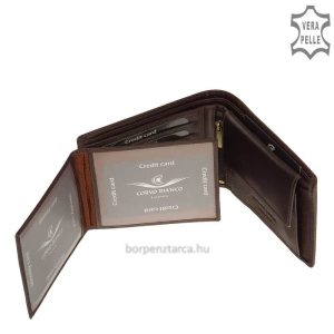 Selyemfényű, minőségi bőr felhasználásával készült prémium férfi pénztárca, klasszikus kialakítással, elegáns és dekoratív megjelenéssel.