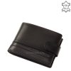 Kis méretű, igényes minőségű valódi bőrből gyártott CORVO BIANCO márkájú elegáns férfi bőr pénztárca fekete és barna színben.