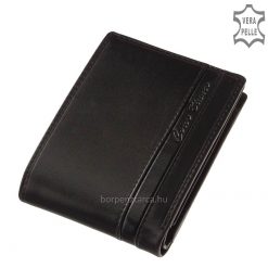 Természetes karakterű, elegáns selyemfényű, valódi minőségi bőrből fekete és barna színben készült prémium márkás férfi bőr pénztárca.