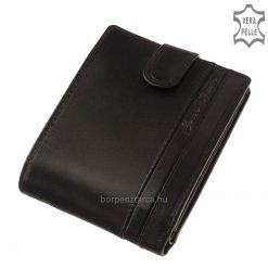 Prémium, elegáns selyemfényű valódi minőségi férfi bőr pénztárca, mely klasszikus kialakítású fekete és barna színben gyártott modell.