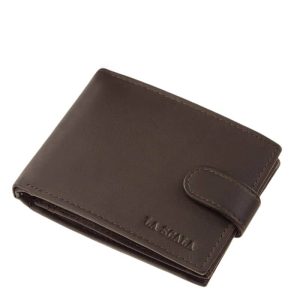 La Scala márkás, marha bőrből készült, praktikus kialakítású klasszikus férfi bőr pénztárca, melyet fekete és barna színben gyártunk.