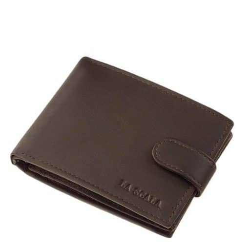 La Scala márkás, marha bőrből készült, praktikus kialakítású klasszikus férfi bőr pénztárca, melyet fekete és barna színben gyártunk.