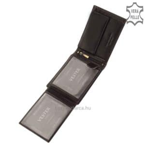 Kiváló, minőségi valódi bőrből készült, praktikus férfi bőr pénztárca, körben varrott mintázattal, közepén elegáns VESTER LUXURY felirattal.