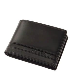 Valódi bőrből készült minőségi, elegáns férfi pénztárca, fedelén végigfutó dekoratív kidolgozású klasszikus csíklogó teszi egyedivé.