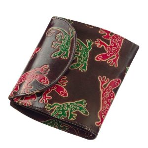 Minőségi bőrből készült mintás kézzel festett, divatos S Belmonte valódi bőr női pénztárca, praktikus funkciókkal ellátott modell.