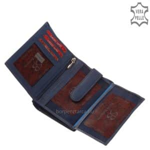 Különlegesen egyedi valódi bőr női pénztárca, felületén dekoratív mintás inda- és virágnyomattal, mely egyedibbé varázsolja a tárca kinézetét.