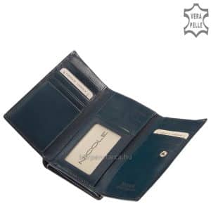 Minőségi nagy méretű női bőr pénztárca elegáns megjelenésű bőrből, Nicole márkával, gyönyörű divat kiegészítő. Díszdobozba csomagolt modell.