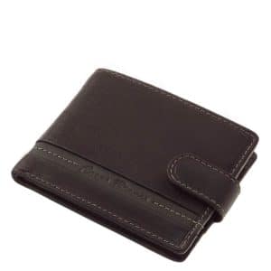 Kapcsos, sportos férfi bőr pénztárca díszdobozos modellünk, markáns valódi bőrből készült, melyre a divatos Corvo Bianco márkanevünk került.