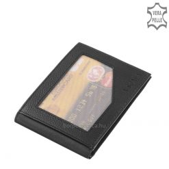 Karakteres felületű puha nappa bőrből készült praktikus elrendezésű La Scala kisméretű unisex bőr kártyatartó valódi bőrből.