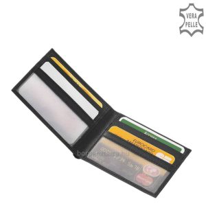 Karakteres felületű puha nappa bőrből készült praktikus elrendezésű La Scala kisméretű unisex bőr kártyatartó valódi bőrből.