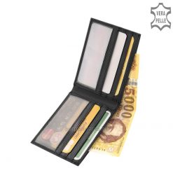 Karakteres felületű puha nappa bőrből készült praktikus elrendezésű La Scala kisméretű unisex bőr kártyatartó valódi bőrből.