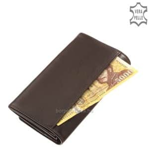 Divatos megjelenésű, klasszikus bőrből készült keretes brifkó női nagy méretű pénztárca, amely kedvelt elegáns modelljeink közé tartozik.