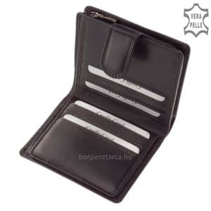Kiváló minőségű valódi bőrből gyártott SLM márkájú kis méretű praktikus női bőr pénztárca termék, stílusos kiegészítőkkel.