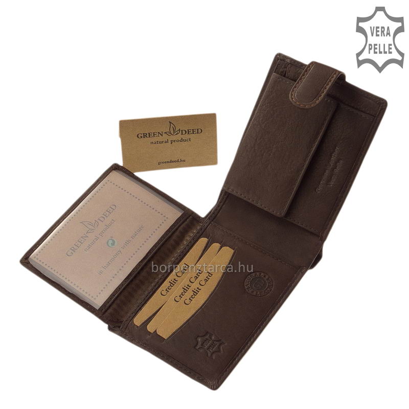 Green-Deed-terendi-penztarca-GDO09-T-S.BAR-04 Sportos és egyben rusztikus megjelenésű, divatos minőségi bőr férfi pénztárca, ez a trendi pénztárca praktikus méretben készül.