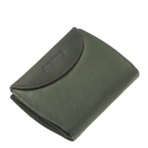 Minőségi, valódi bőr alapanyagból készült S. Belmonte márkájú kis méretű női bőr pénztárca praktikus patenttal zárható fedéllel.