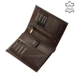 Nagy méretű irattartó pénztárca, minőségi bőr modell férfiak számára, mely elegáns és férfias formatervezéssel készült. Díszdobozos termék!