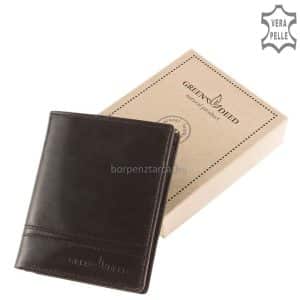Praktikus méretű, remekül használható minőségi valódi bőr férfi pénztárca, melynek fedelén elegáns és divatos GreenDeed márkajelzés található