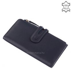 Mutatós, nagy méretű női valódi bőr pénztárca, mely a minőségi tervezése révén akár önmagában is használható ?clutch? kistáskaként.