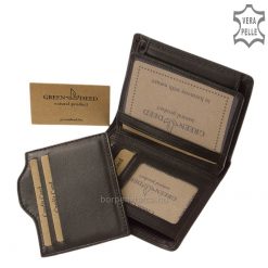 Minőségi GreenDeed kollekciónk egyik igazán elegáns és új darabja ez a fényes fekete, igazi bőr férfi pénztárca modell. ízléses papírdobozban.