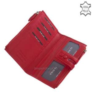 Újdonságnak számító nagy méretű női bőr pénztárca puha tapintású valódi minőségi bőr, úgynevezett