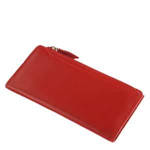 A nagy méretű női pénztárca anyaga minőségi valódi bőr, melynek kellemes tapintása rendkívül alkalmassá teszi női modellek elkészítésére.